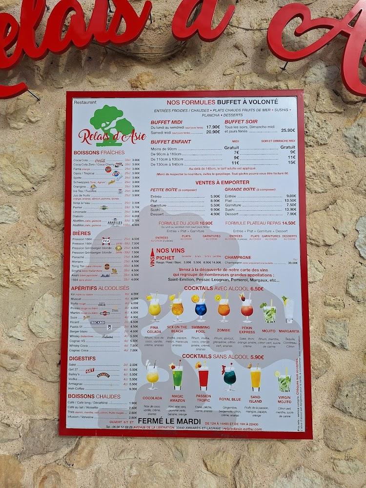 RELAIS D'ASIE - Menu Image 1
