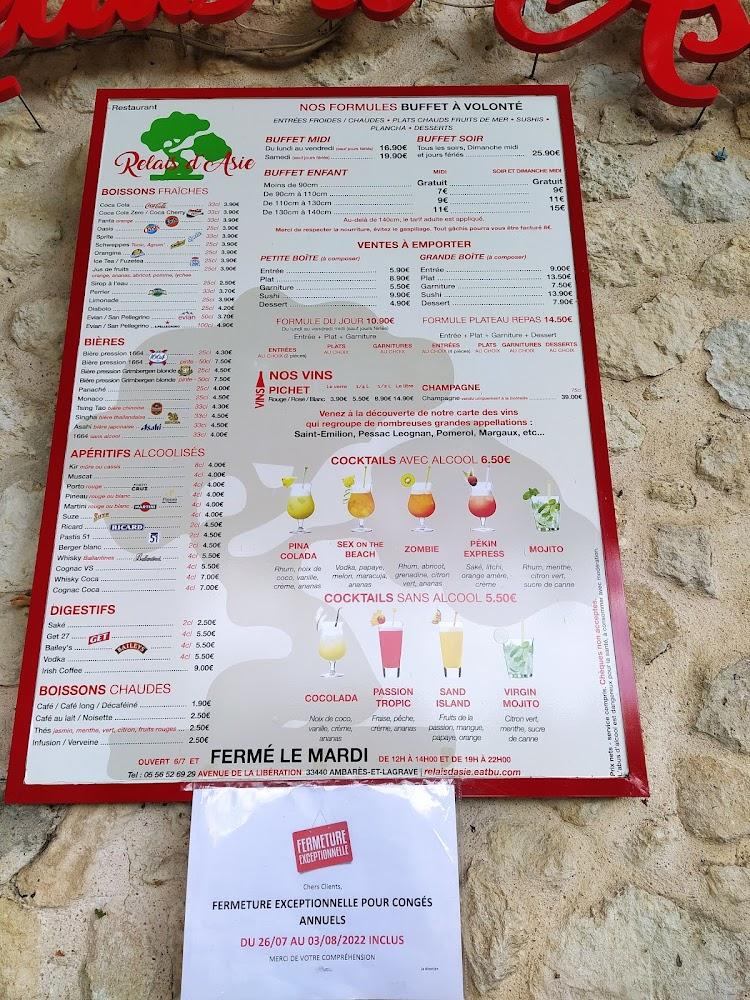 RELAIS D'ASIE - Menu Image 2